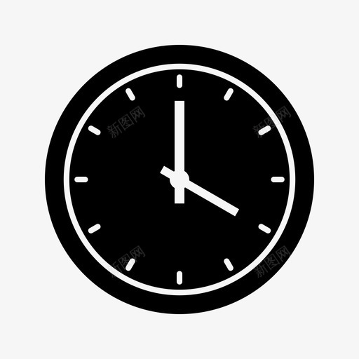 时钟事件时间图标svg_新图网 https://ixintu.com 1条黑色银行行 事件 挂钟 时钟 时间 计时器