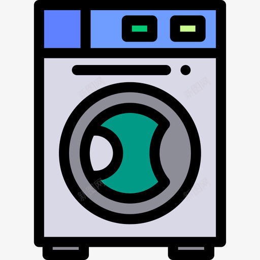 洗衣机水管工工具线颜色图标svg_新图网 https://ixintu.com 水管工工具 洗衣机 线颜色