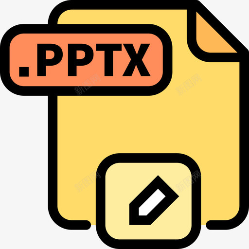 Pptx文件颜色线颜色图标svg_新图网 https://ixintu.com Pptx 文件颜色 线颜色