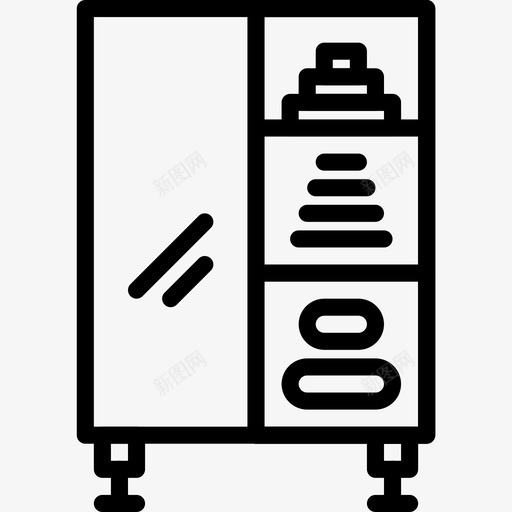 浴室柜家具家用直线型图标svg_新图网 https://ixintu.com 家具家用 浴室柜 直线型