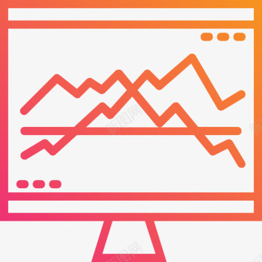 计算机业务180线性梯度图标图标