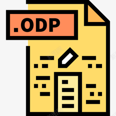 Odp文件颜色线颜色图标图标