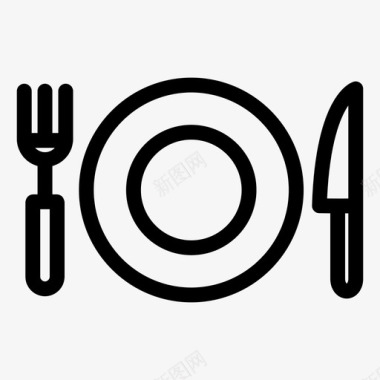 餐盘餐具餐食图标图标