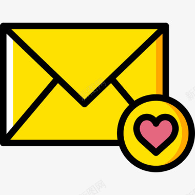 电子邮件对话6黄色图标图标