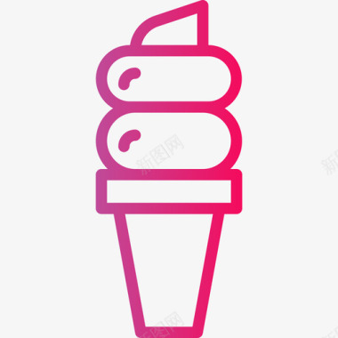 冰淇淋甜点和糖果4梯度图标图标