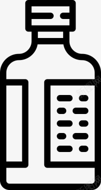 酒精解剖学瓶子图标图标
