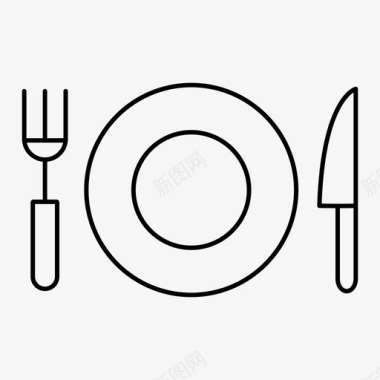 餐盘餐具晚餐图标图标