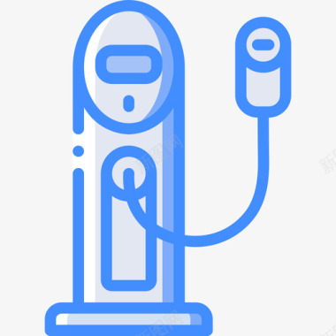 充电器电源和能量6蓝色图标图标