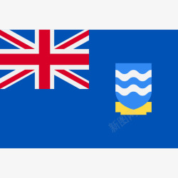 福克兰福克兰群岛长方形国家简单旗帜图标高清图片