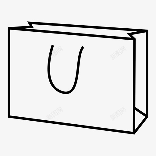 包行李纸图标svg_新图网 https://ixintu.com 包 纸 行李 购物