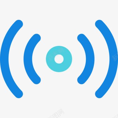 Wifi接口53线性蓝色图标图标