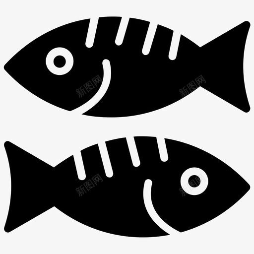 鱼鱼粉海鲜图标svg_新图网 https://ixintu.com 海鲜 海鲜午餐 海鲜晚餐 食物字形矢量图标 鱼 鱼粉