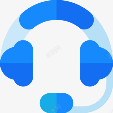 耳机客户服务3扁平图标图标
