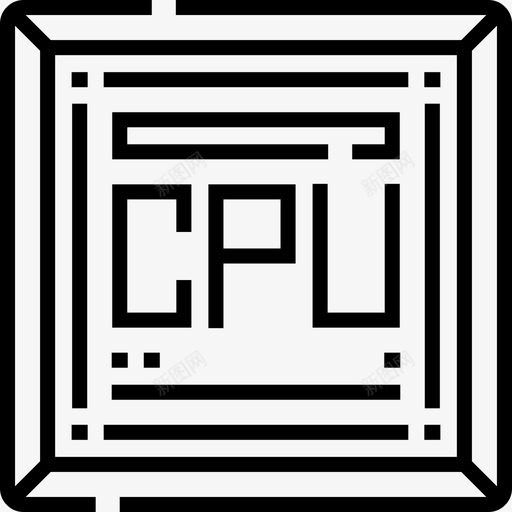 Cpu计算机部件2线性图标svg_新图网 https://ixintu.com Cpu 线性 计算机部件2