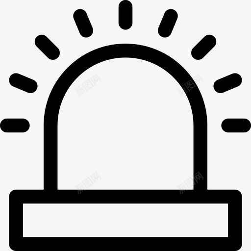 警笛犯罪与安全直系图标svg_新图网 https://ixintu.com 犯罪与安全 直系 警笛