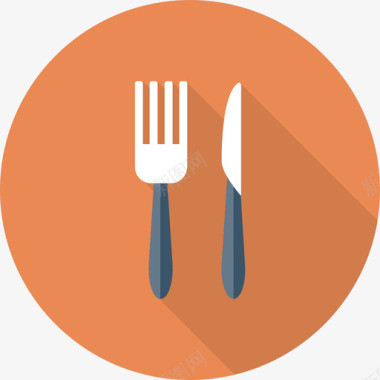 餐具食品和饮料22圆形图标图标