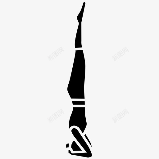 倒立体式健身图标svg_新图网 https://ixintu.com 体式 倒立 健身 瑜伽 瑜伽姿势
