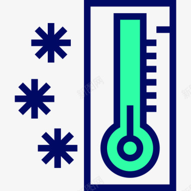 温度计天气99绿影图标图标