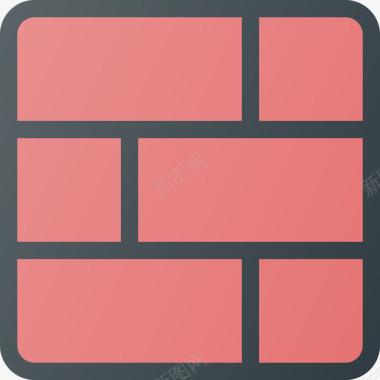 砖墙电子游戏4线性颜色图标图标
