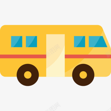 公共汽车旅行100平车图标图标