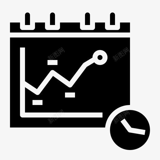 规划分析日历图标svg_新图网 https://ixintu.com 分析 图表 战略 搜索引擎优化网站固体风格 日历 规划 铅笔