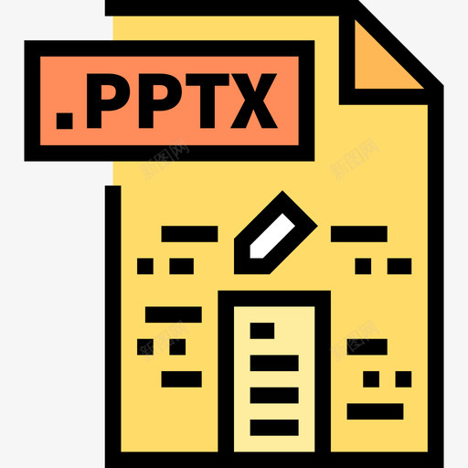 Pptx文件颜色线颜色图标svg_新图网 https://ixintu.com Pptx 文件颜色 线颜色