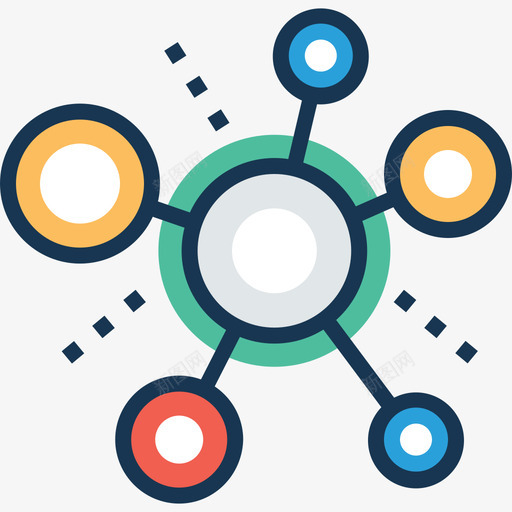 分子科学与技术8线性颜色图标svg_新图网 https://ixintu.com 分子 科学与技术8 线性颜色