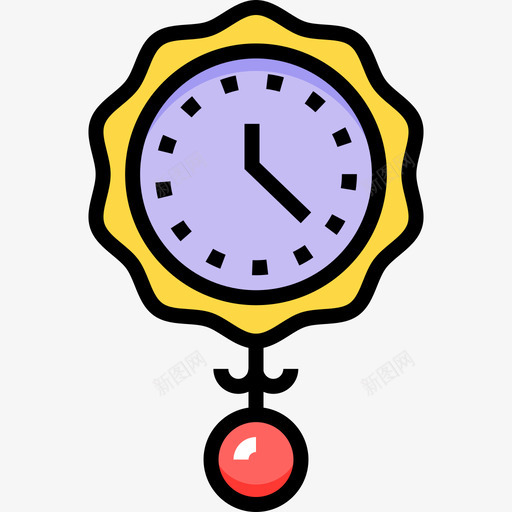 时钟复古装饰6线颜色图标svg_新图网 https://ixintu.com 复古装饰6 时钟 线颜色