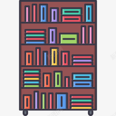 书架家具51彩色图标图标