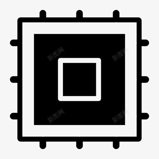芯片硬件微芯片图标svg_新图网 https://ixintu.com 处理器 开发图标概述 微芯片 硬件 编程 芯片
