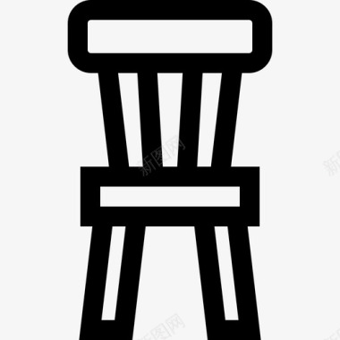 椅子咖啡店32直线型图标图标