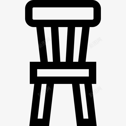 椅子咖啡店32直线型图标svg_新图网 https://ixintu.com 咖啡店32 椅子 直线型