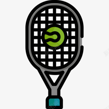 网球业余爱好3线颜色图标图标
