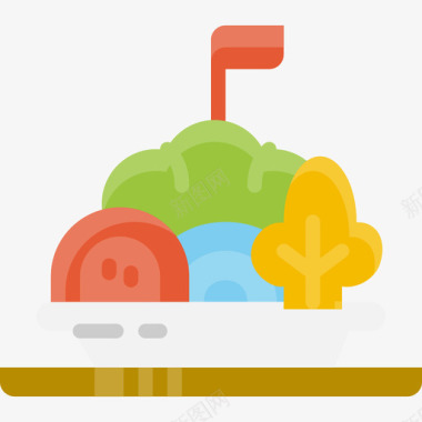 沙拉餐厅元素8平的图标图标