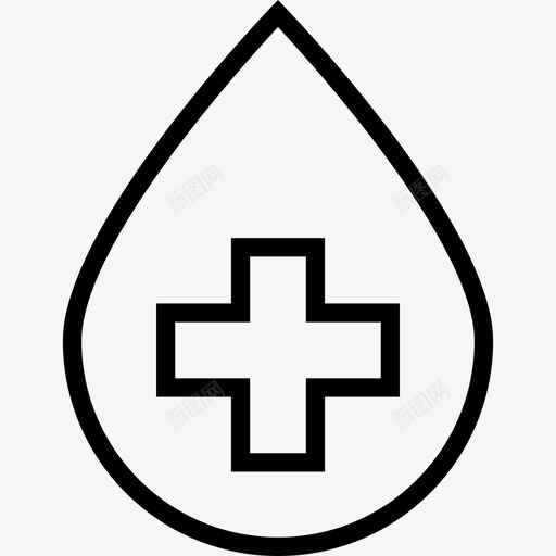 血滴保健9线性图标svg_新图网 https://ixintu.com 保健9 线性 血滴