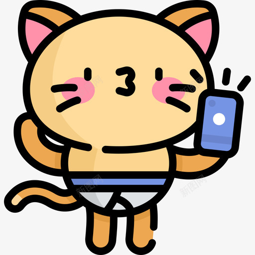 SelfieKittyAvatars3线性颜色图标svg_新图网 https://ixintu.com KittyAvatars3 Selfie 线性颜色