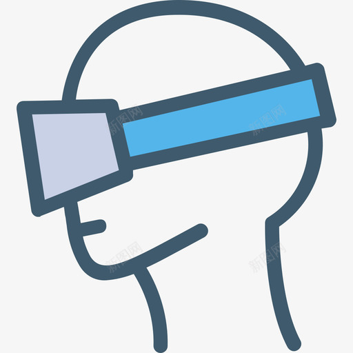Ar眼镜虚拟现实38线性颜色图标svg_新图网 https://ixintu.com Ar眼镜 线性颜色 虚拟现实38
