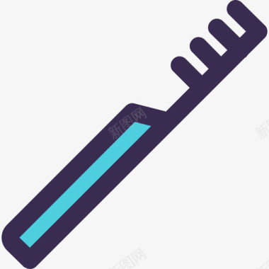 牙刷家居元素5线性蓝色图标图标