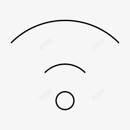 wifi连接低信号图标svg_新图网 https://ixintu.com wifi 低信号 差信号 没WIFI 界面和web图标线 连接
