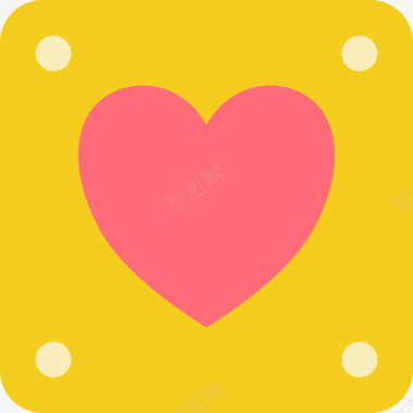 心脏电子游戏7平坦图标图标