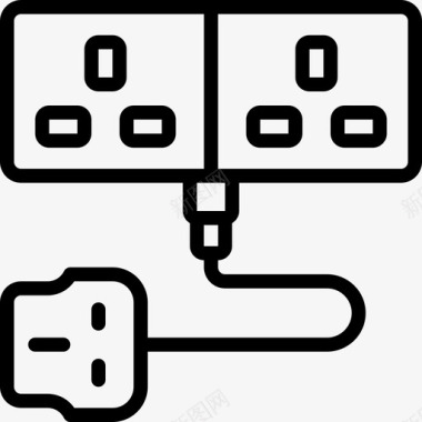 家用电器线状插座图标图标