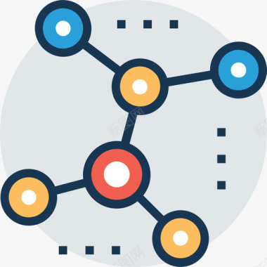 分子科学与技术9线性颜色图标图标
