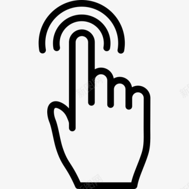 一个手指双击触摸触摸手势轮廓v2图标图标