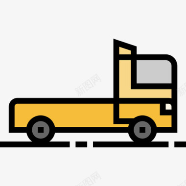 货车运输车47直线颜色图标图标