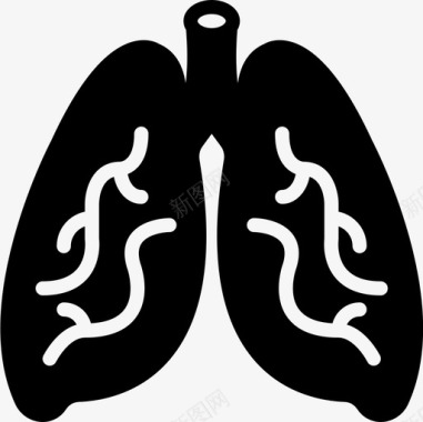 肺解剖学医生图标图标