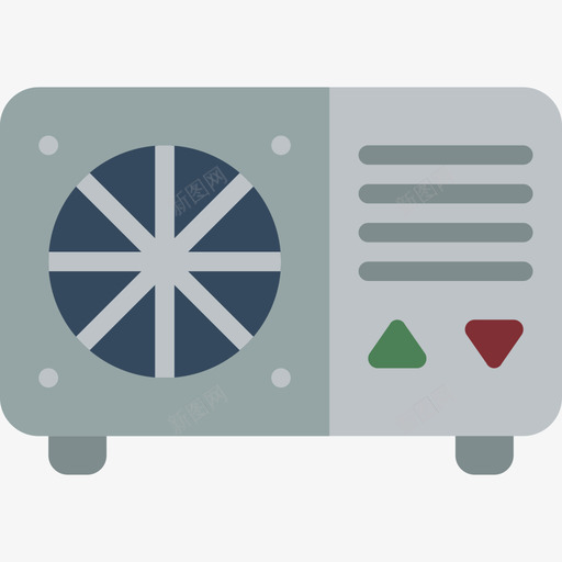 空调家用电器3平板图标svg_新图网 https://ixintu.com 家用电器3 平板 空调