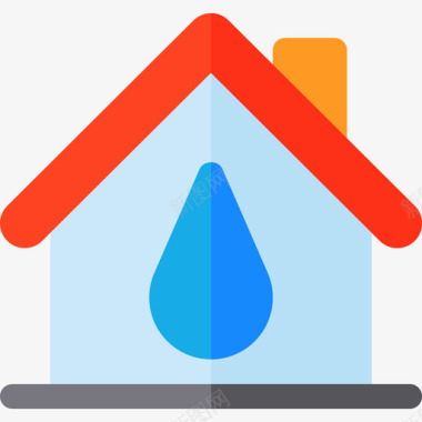 房屋水管工工具和元件6平面图标图标