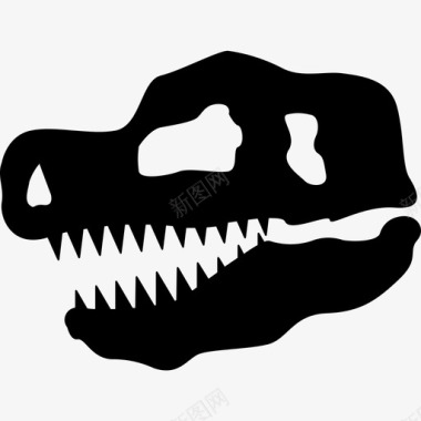 恐龙头骨头怪物图标图标