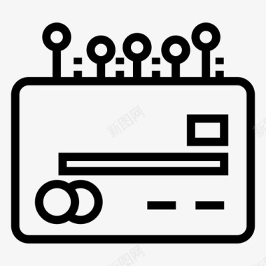 信用卡数字电子支付图标图标