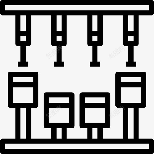 车机4车直线图标svg_新图网 https://ixintu.com 4车 直线 车机